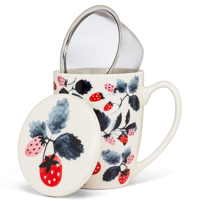 Strawberries Mug & Strainer