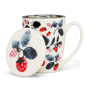 Strawberries Mug & Strainer