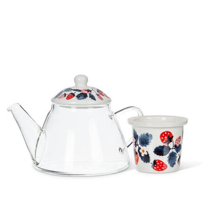 Strawberries Teapot & Strainer